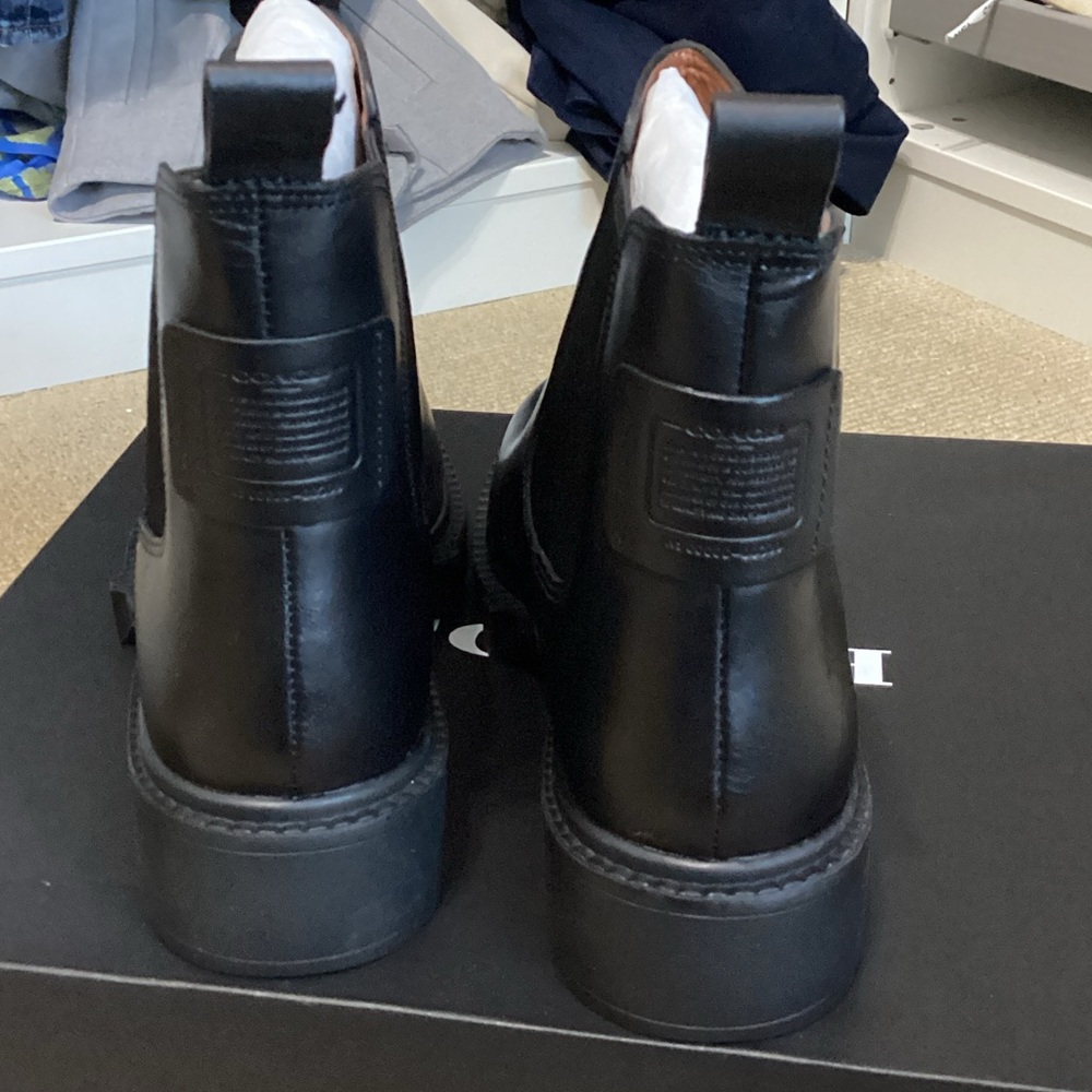 Coach Black Leather Ankle Booties - Picture 3 of 3